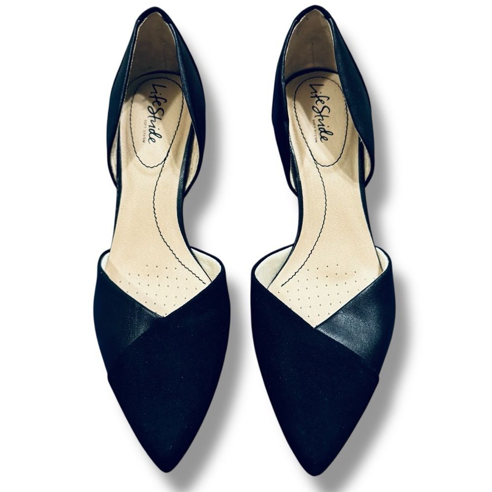 Life Stride Sunset Black d’Orsay Pumps Women’s Size 8.5 Soft System Heels